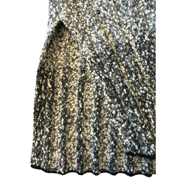 Rag & Bone Grey Black Knit Sweater XS Chunky Textured Pullover Long Sleeve Tunic - Picture 4 of 6